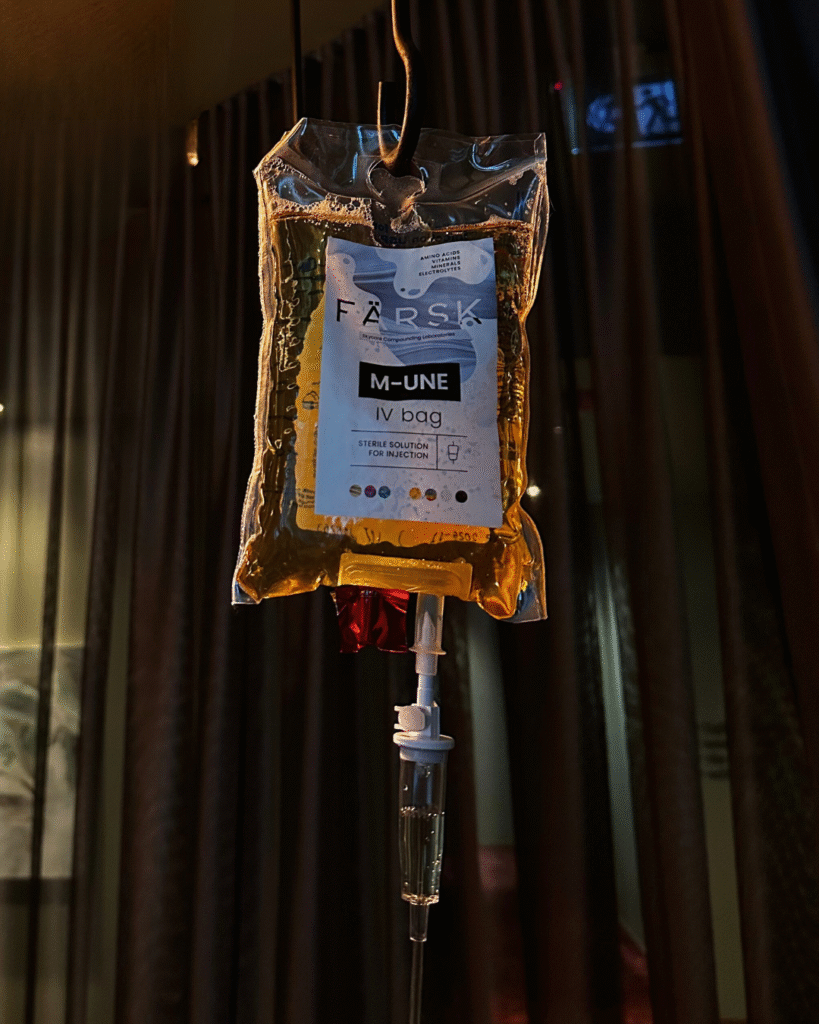 Immune IV bag in the trove IV lounge